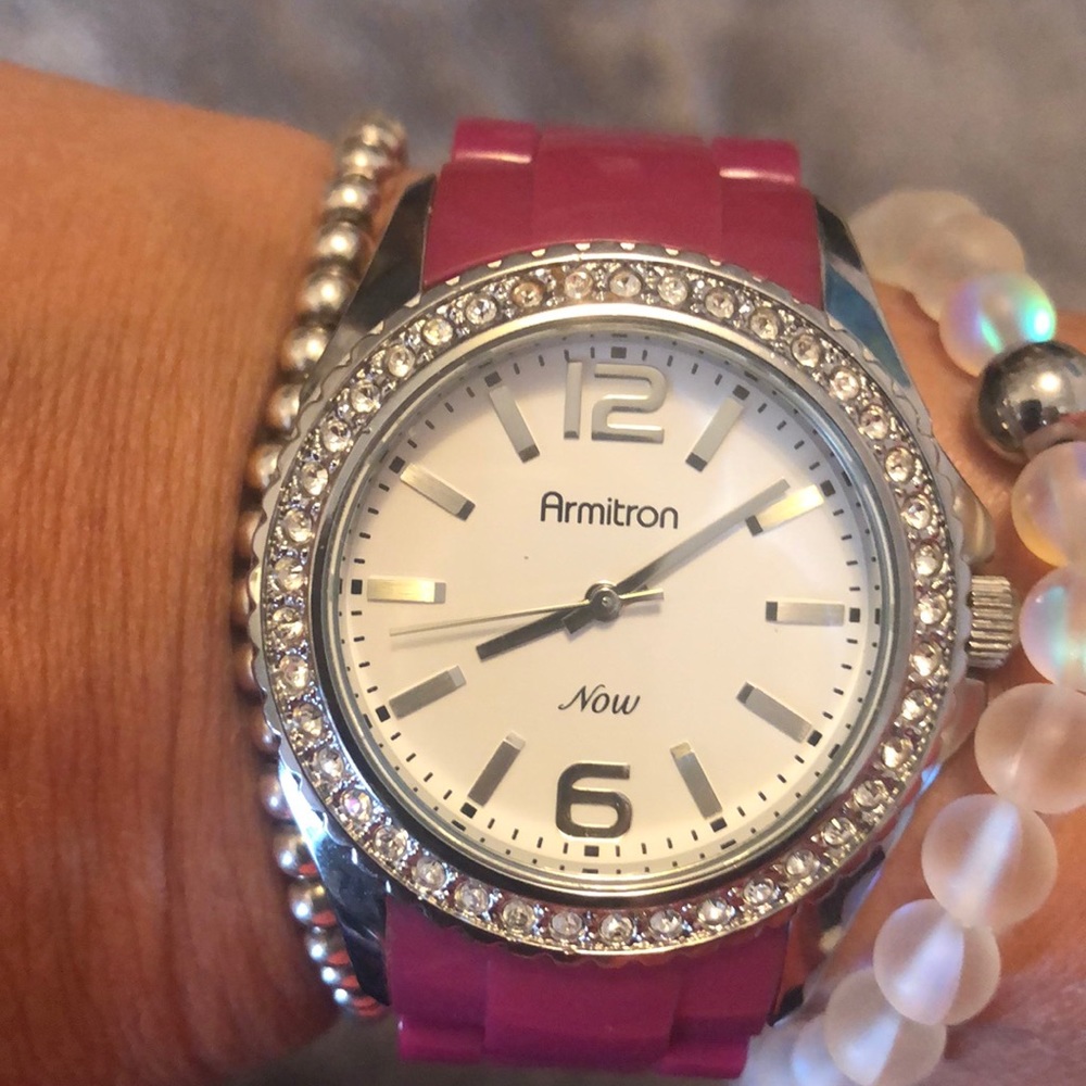 Hot pink armitron NOW watch